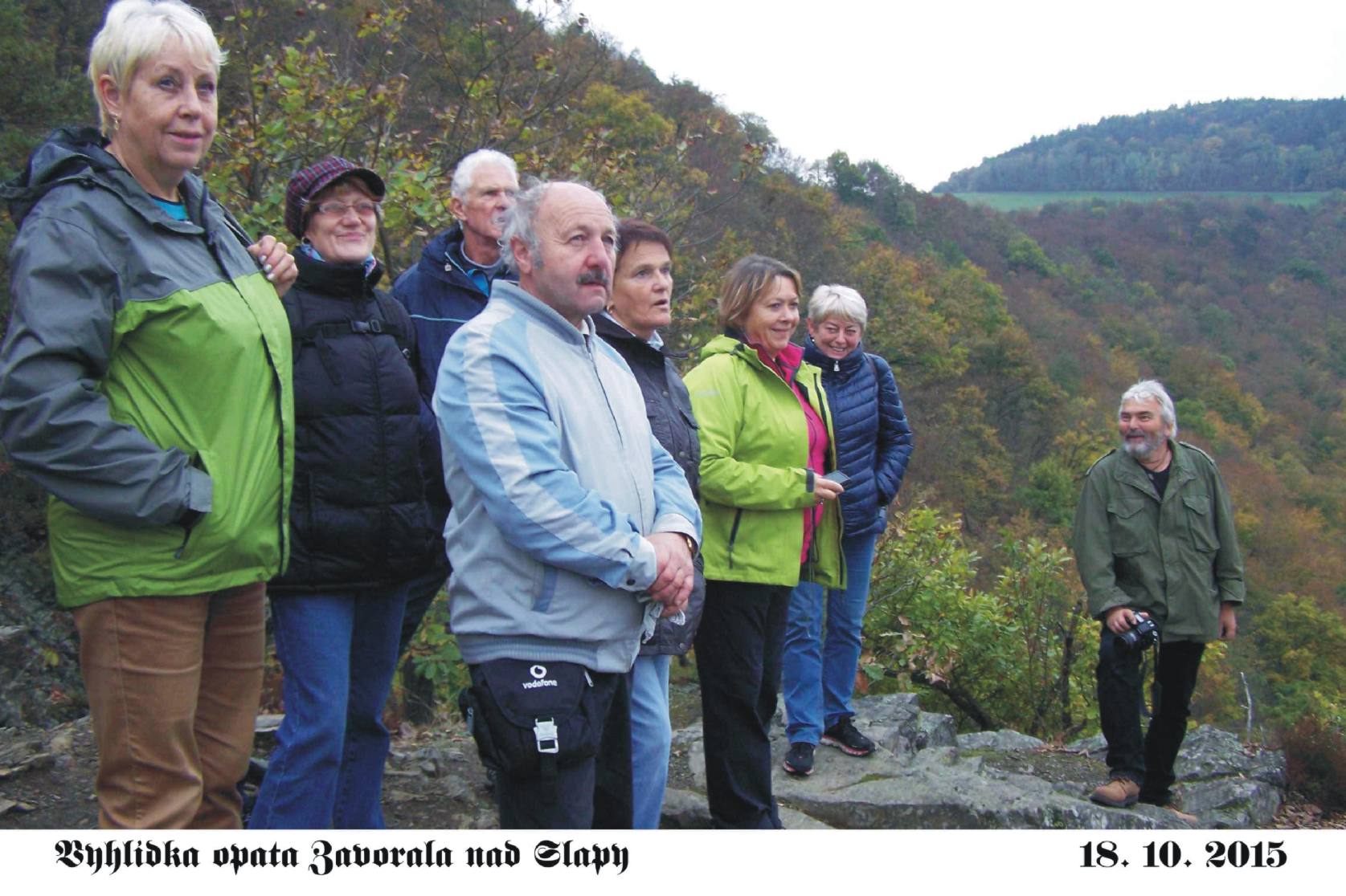 na vyhlídce nad Slapy