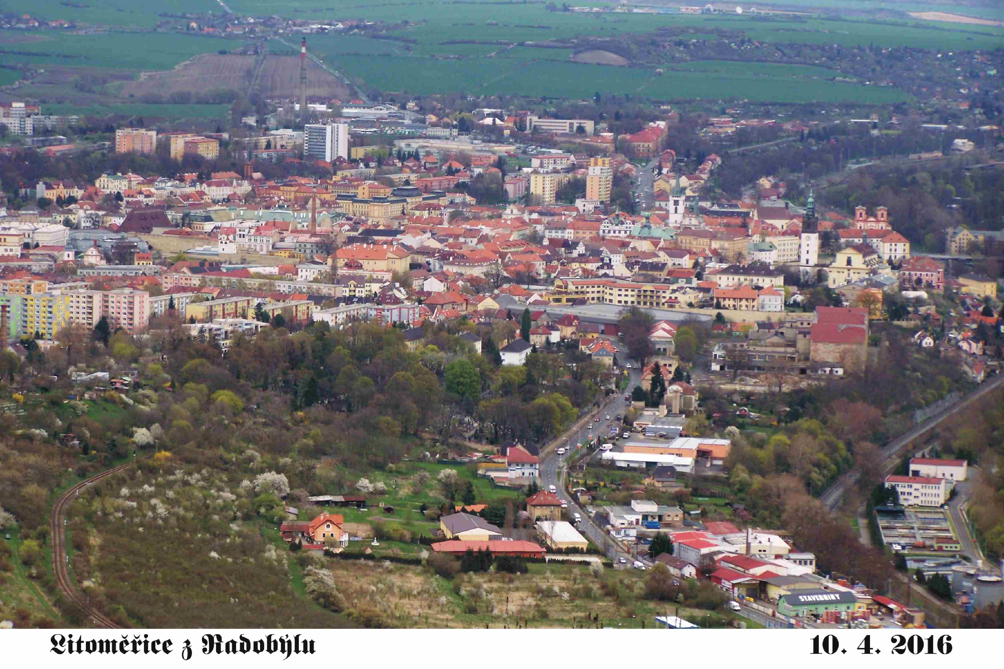 pohled na město z Radobýlu