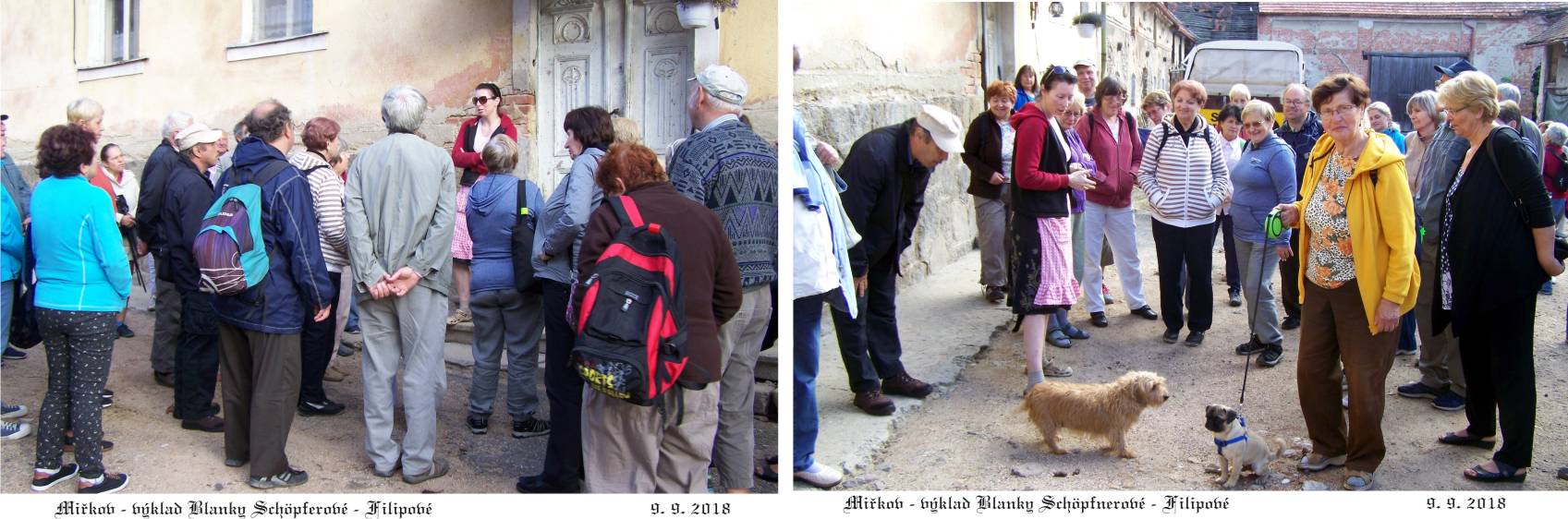 Přivítání v Miřkově přímo Blankou Schröpferovou Filipovou.