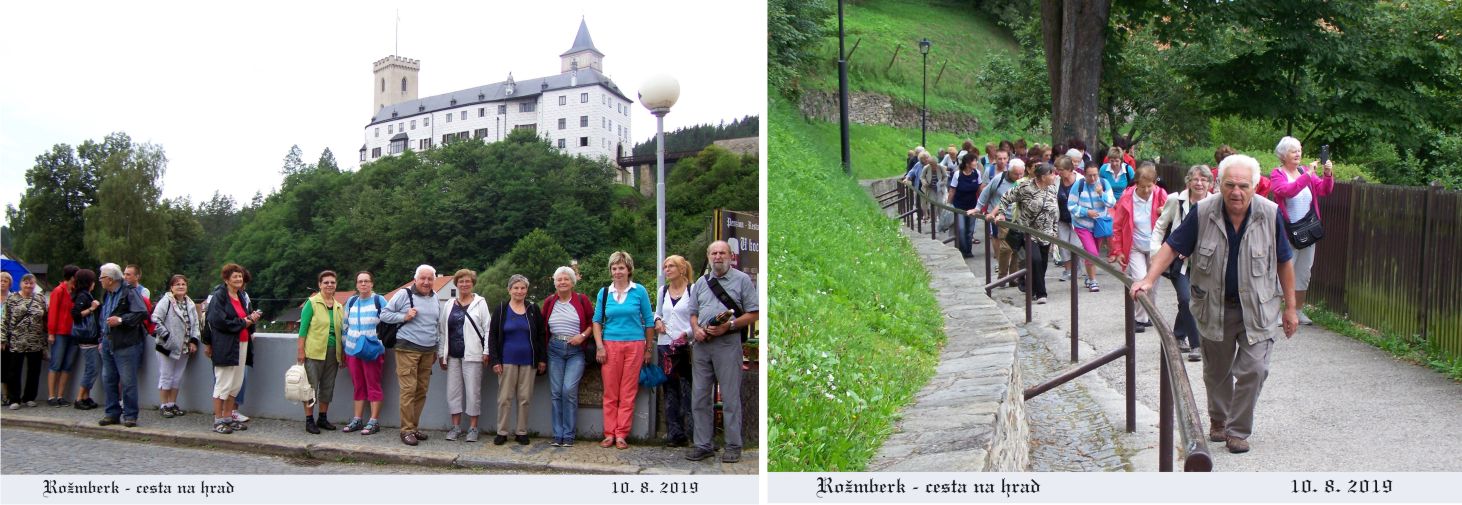 Cesta na hrad a zastavení na mostě.