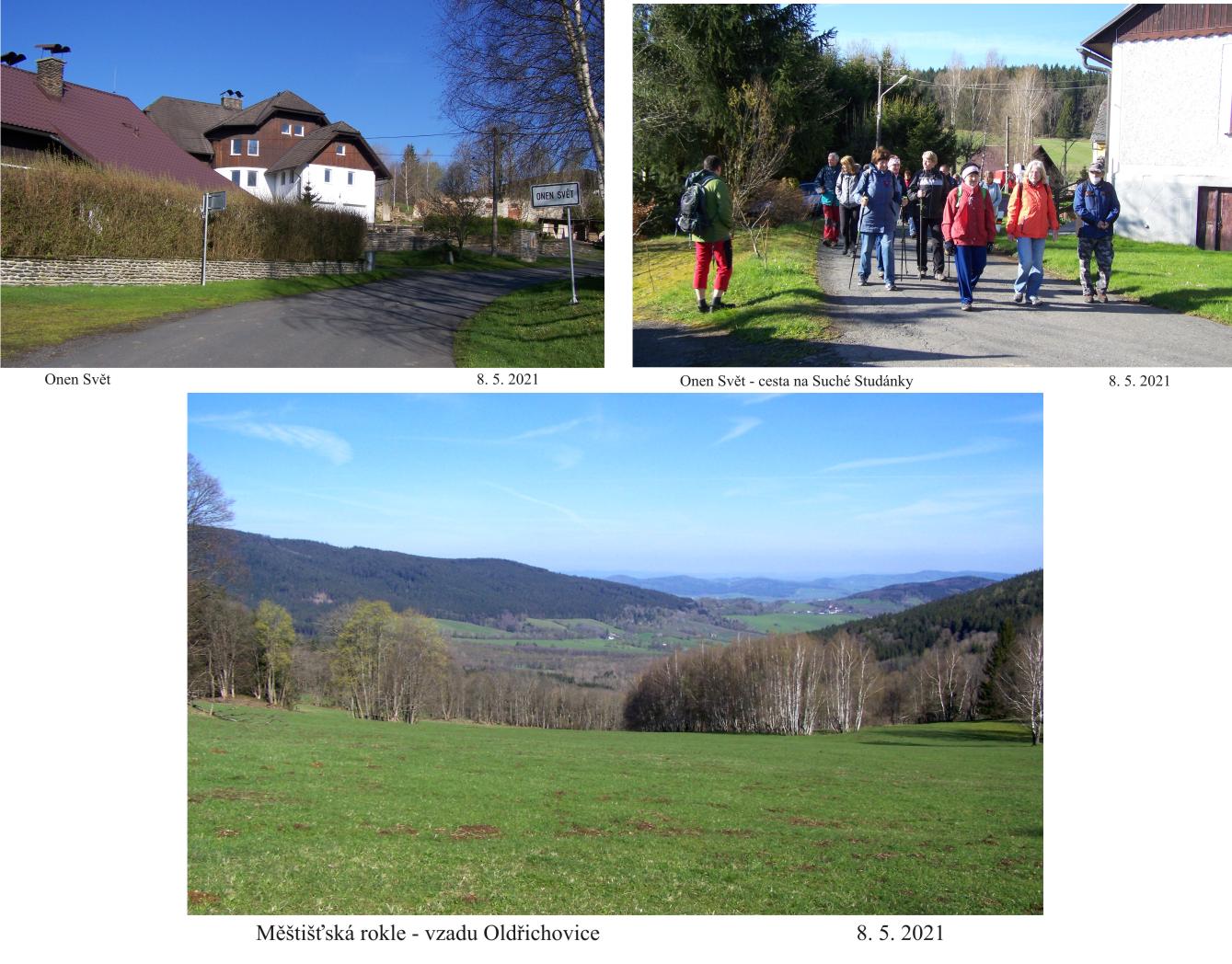 Začátek túry byl na Onom Světě, šlo se nahoru na vršek Měštišťské rokle.