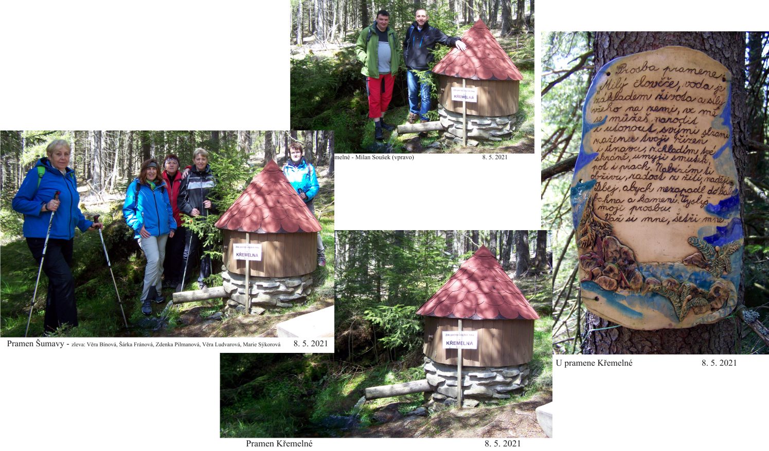 U studánky, kde pramení řeka Křemelná.