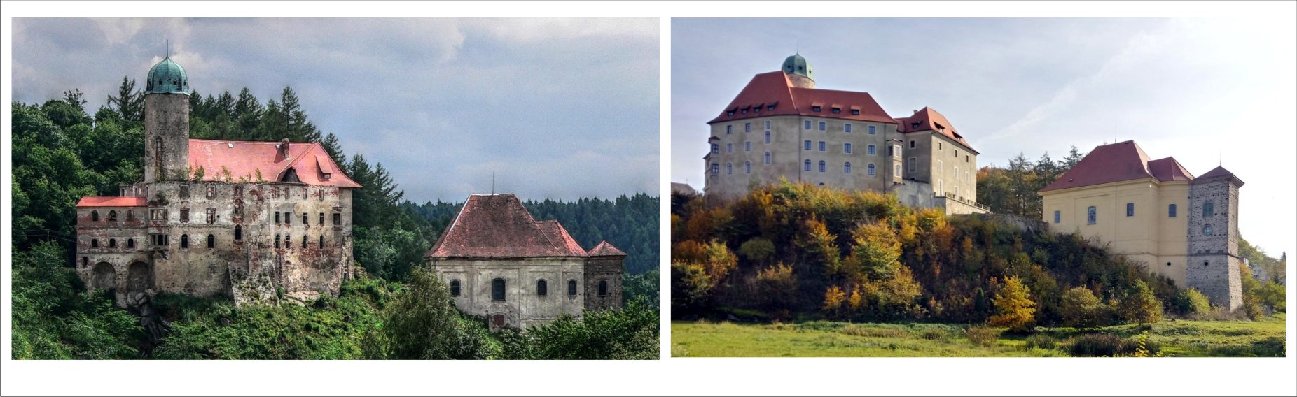 Hrad je velmi fotogenický. Stav objektu před opravami. Zdroj foto - web.