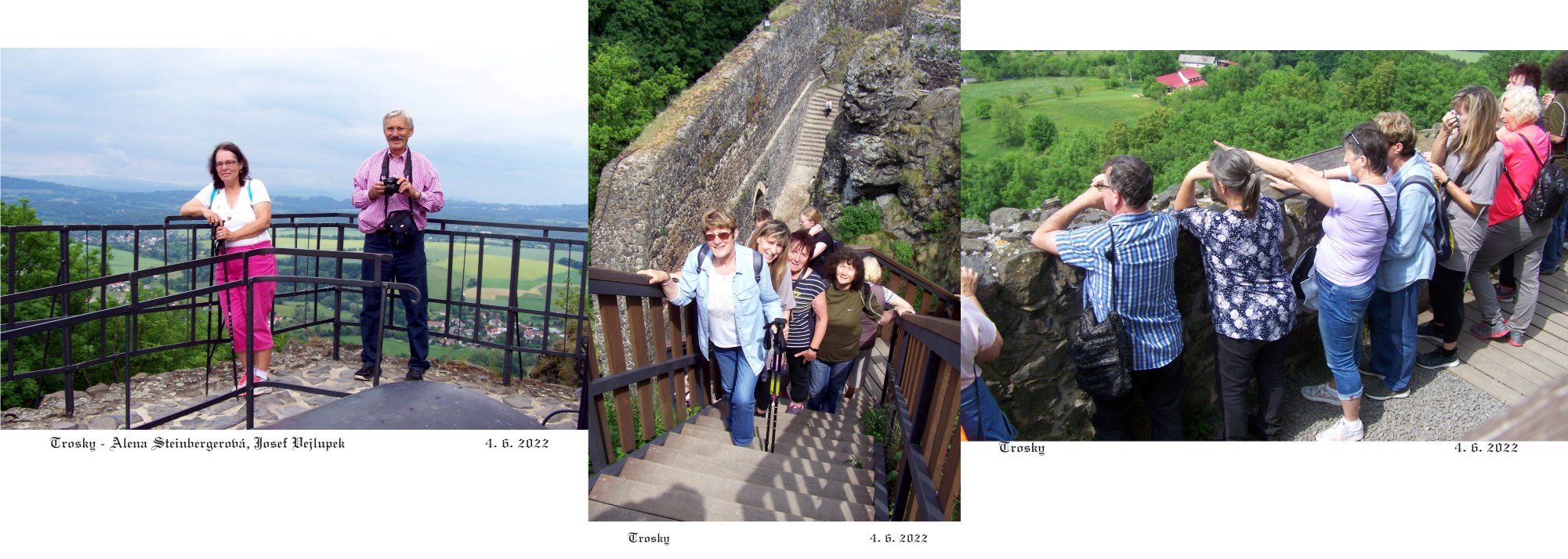 Na Troskách kromě výhledů byl velký zájem o fotografování, ale muselo se nahoru.