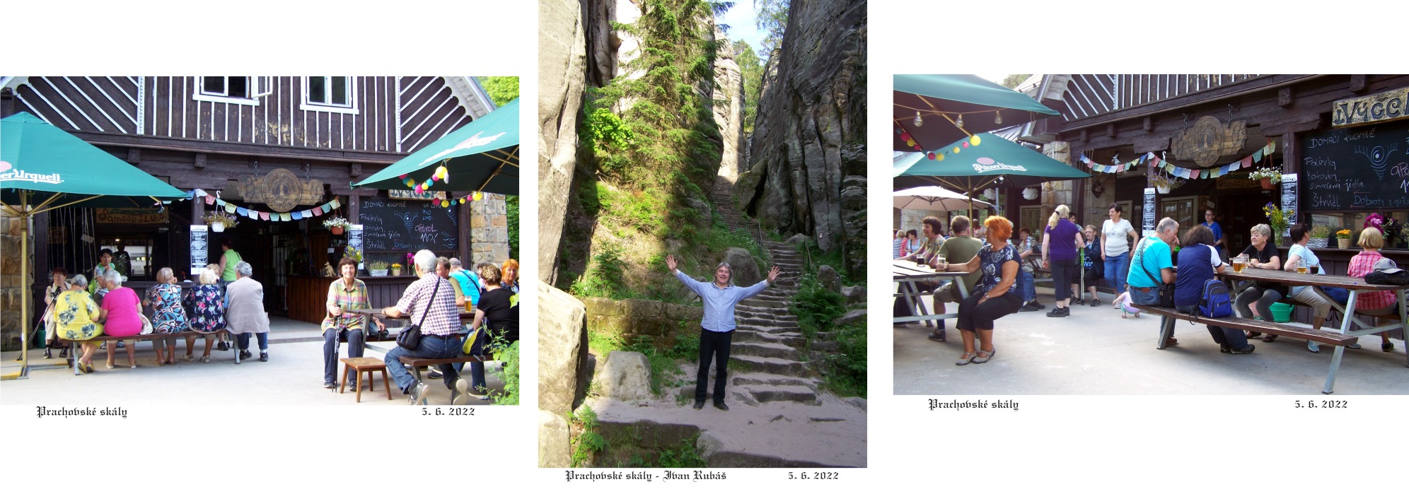 Naše dvoudenní putování jsme zakončili posezením před turistickou chatou a poděkováním vzhůru.