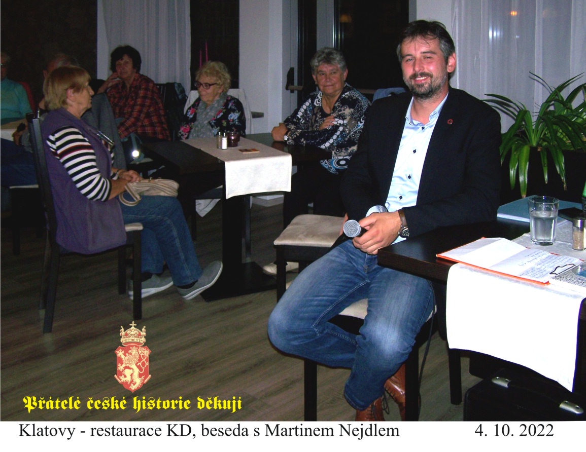 Beseda s Martinem Nejdlem, poučné povídání a poutavé zpívání.