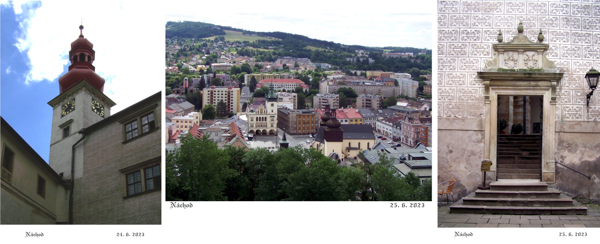 Náchod, renesanční hradní zámek a pěkný pohled na město