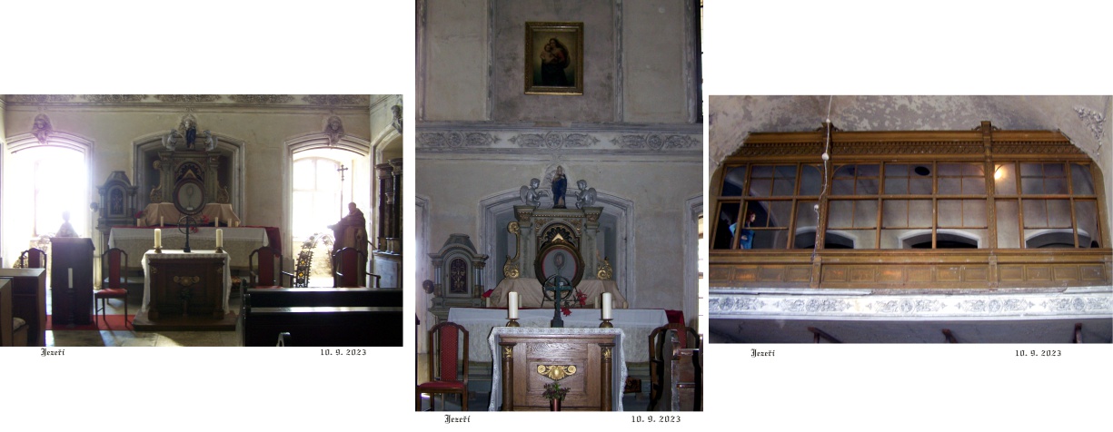 Zámecká kaple Panny Marie Bolestné z doby první přestavby zámku.