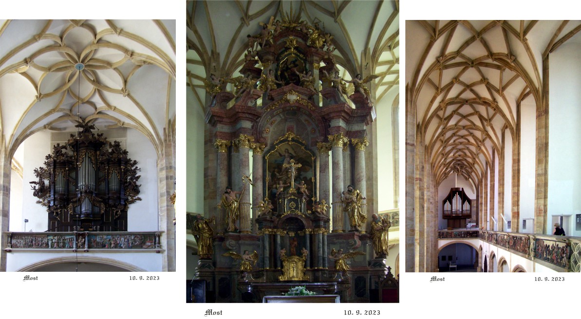 Interiér kostela je ve stylu pozdní gotiky s prvky saské renesance.