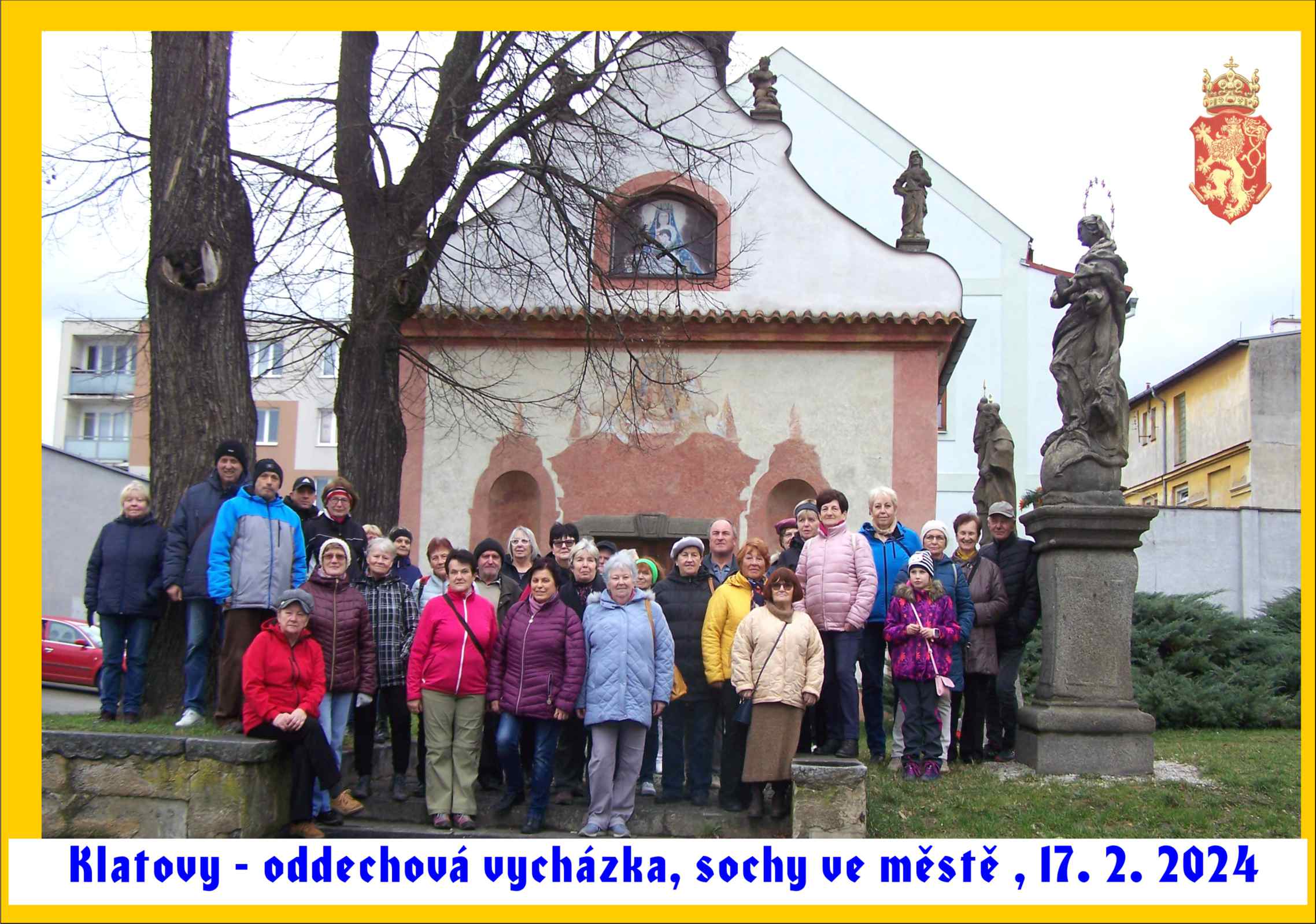 Únorová vycházka navazovala na lednové pamětní desky. Zaměřili jsme se na sochy a hřbitov.