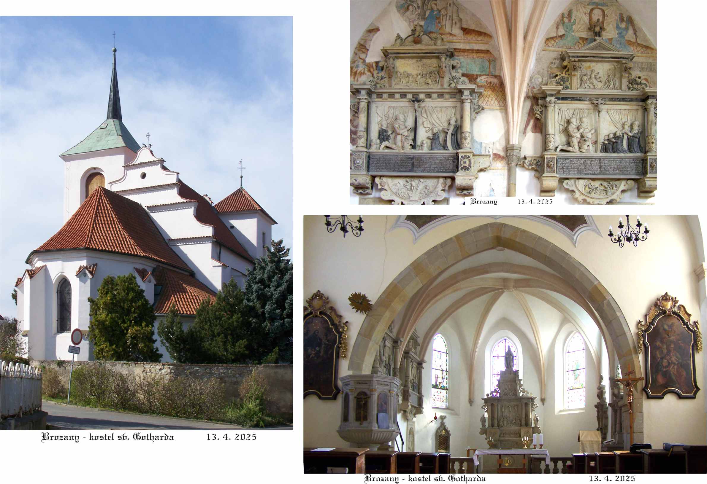 Brozanský kostel sv. Gotharda je velmi působivý.