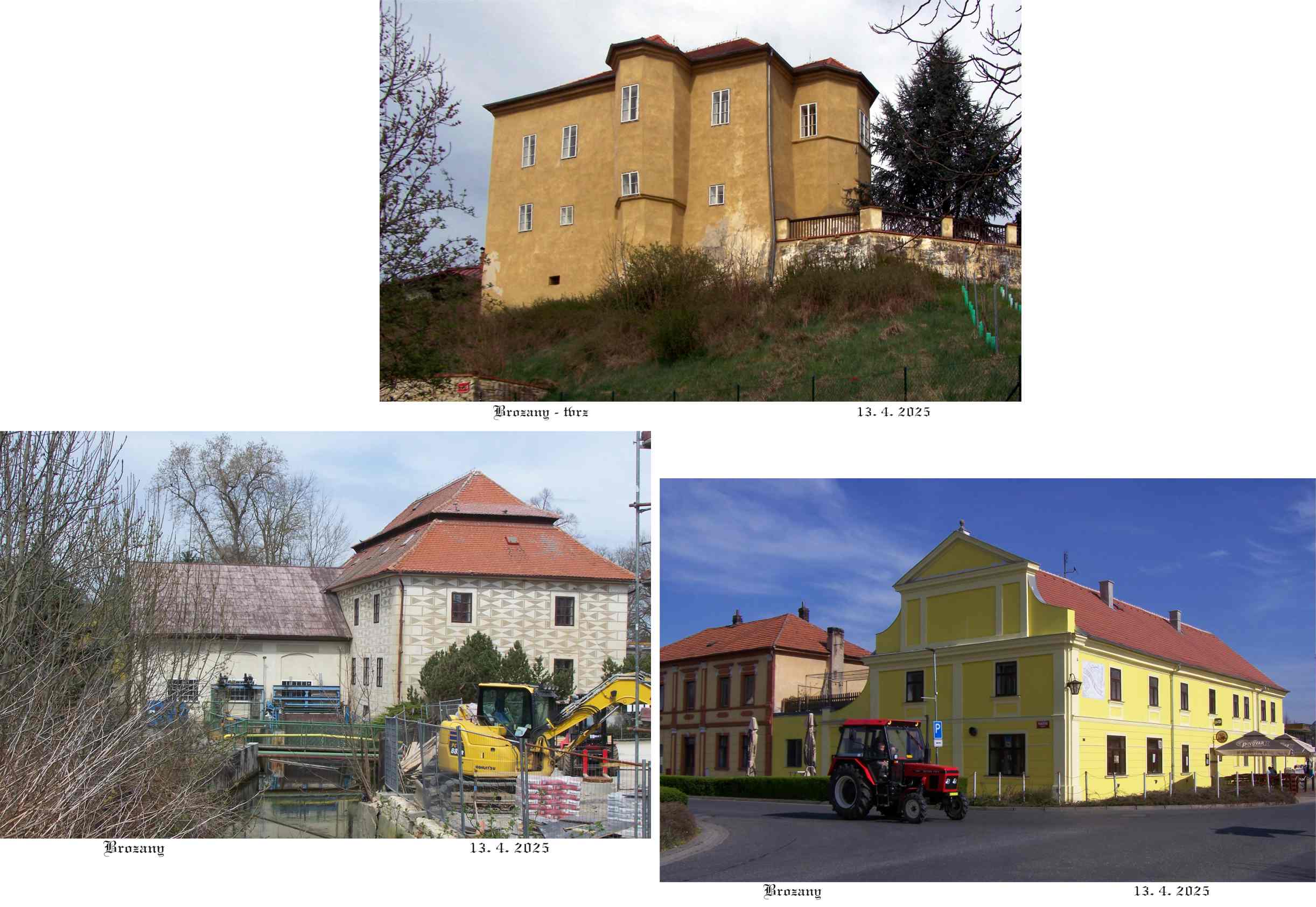 Pivovar, mlýn, tvrz, část místního gra.